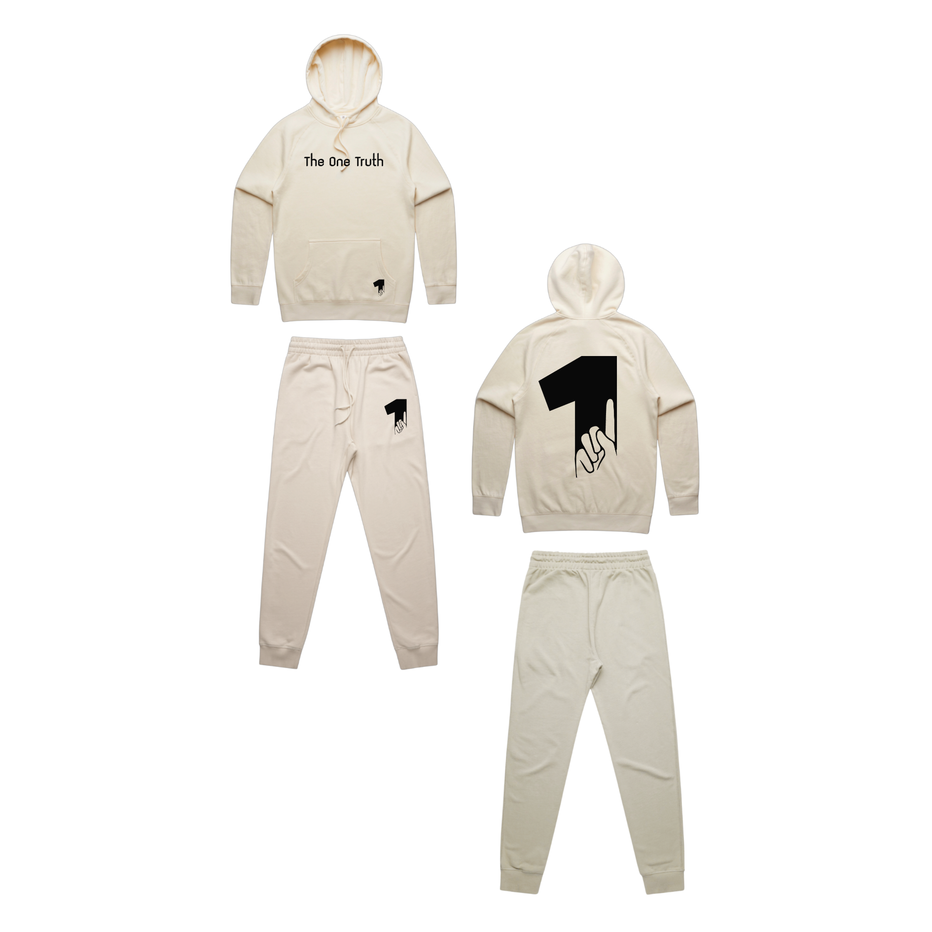 The One Truth™ Classic Hoodie Set  - Creme