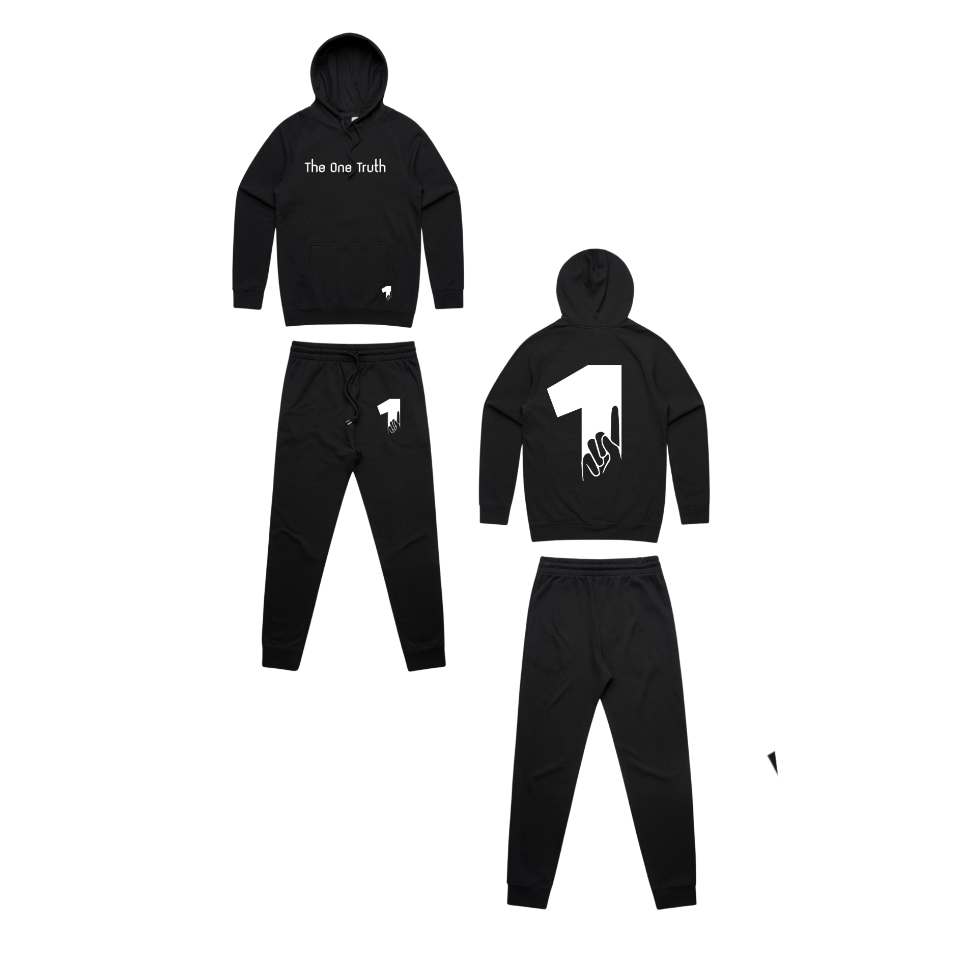 The One Truth™ Classic Hoodie Set - Black